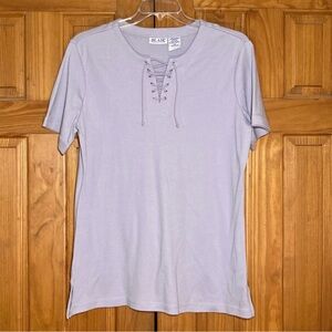 NWOT Blair Short Sleeve Top Blouse Size L